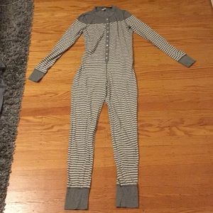 J.Crew Grey Striped Onesie/Union Suit